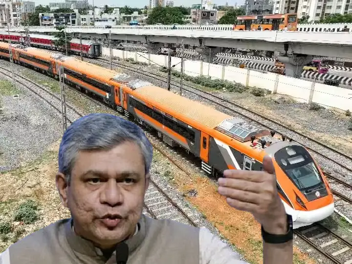 Orange Vande Bharat Train.