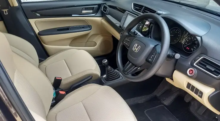 Honda Amaze sedan interior